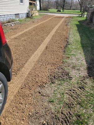 New gravel in the driveway