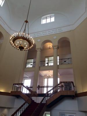 Johnson Hall Rotunda Wall 1: education is so cathartic. Be the LIGHT LADIES.  You are WORTHY, PRECIOUS and UNIQUE.  LUX.