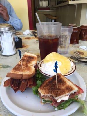 BLT, cottage cheese, and real iced tea