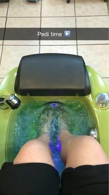 Cool pedicure chair!