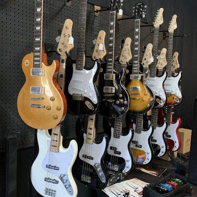 guitars and basses