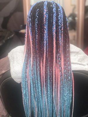 Mermaid box braids