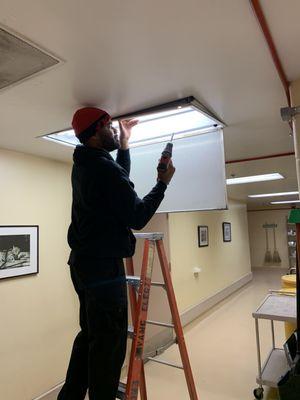 Replacing fluorescent lights with LED lights