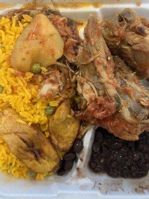 Baked chicken with rice and beans