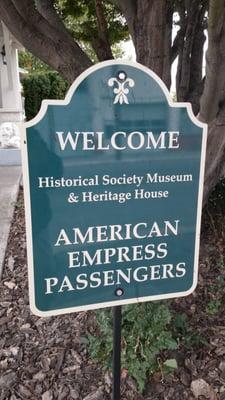 Sign Outside Heritage House