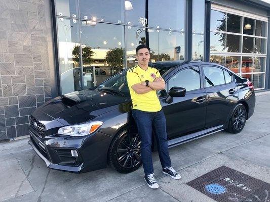 First time buyer with his new 2018 Subaru WRX.