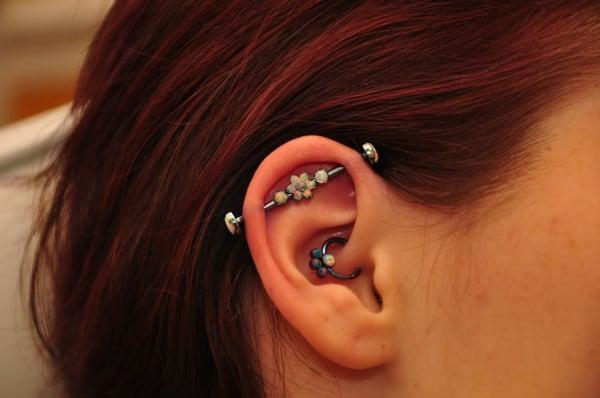 gemmed industrial with white opals!