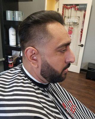 Tapered cut w/beard