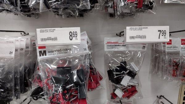 Office Depot's super expensive clips! Unreal.