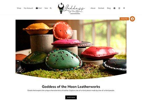 E-commerce website for Leather Goods