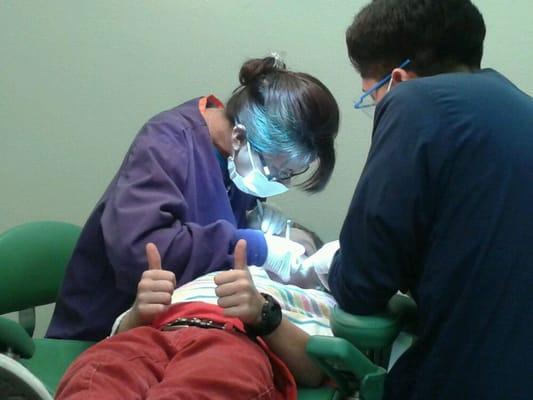 Dr Tang  doing what she does best.