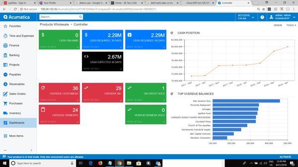 Controller dashboard