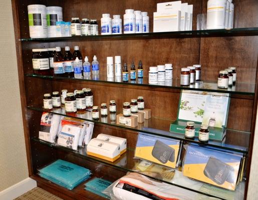 For your courtesy, we have a quick access product shelf stocked with PROFESSIONAL GRADE supplements only. Multivitamins, Vitamin D, and more