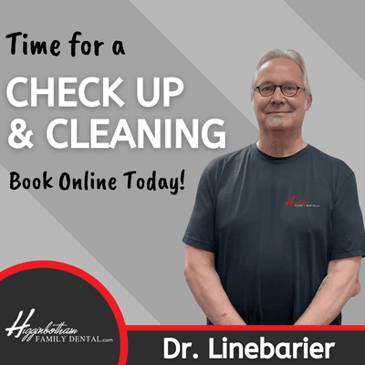 Time for a check up and cleaning with Dr. Linebarier!