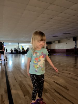 3 year old getting her skate on (March 2023)