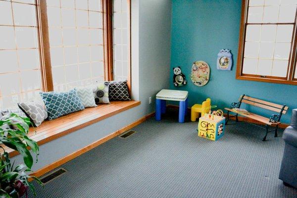 Our children's play area located in the waiting area for the many children that are able to be a part of our practice.