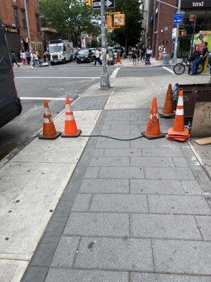 Deli pumping sewage into street