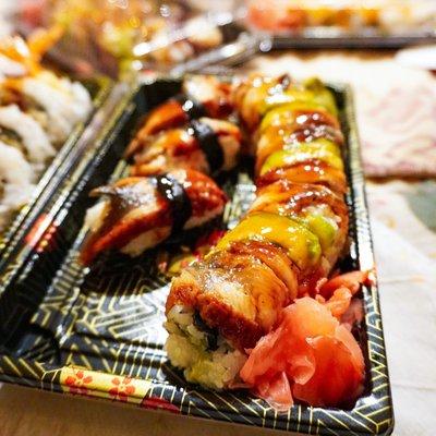 Dragon Roll and Eel Roll