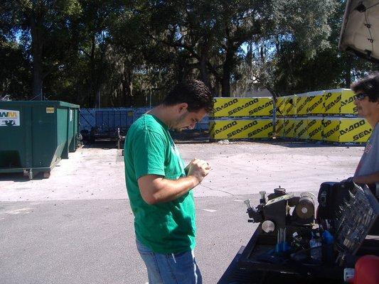 Cutting keys for a few motorcycles at Tampa power sports