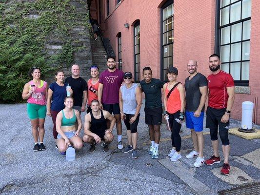 Our group Fight Shape Camp training out door in DC  Fun and a lot of sweat