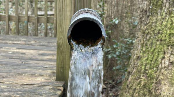 a fun fountain on the trail