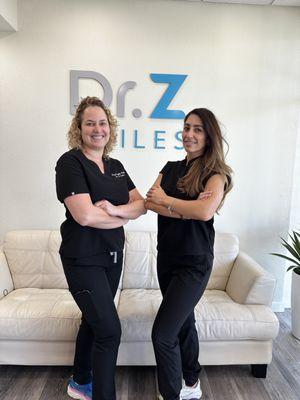 Dr. Zuzel Trujillo and Dr. Anaely Fernandez. Two amazing dentist at Dr. Z Smiles of Pembroke Pines!