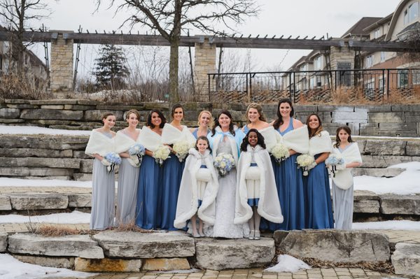 Bridal Party hair and makeup.   Everyone picked what they wanted.