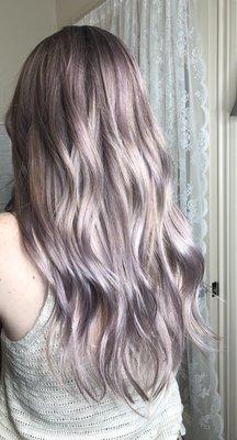 Just another beautiful way to get temporary color  Kelsey did an amazing lilac/silver color combo over my blonde and I couldn't be happier!