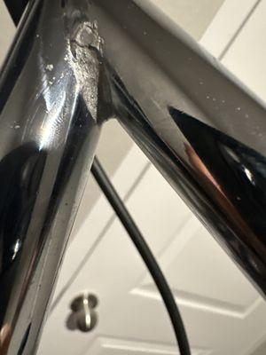 Damages on handlebars