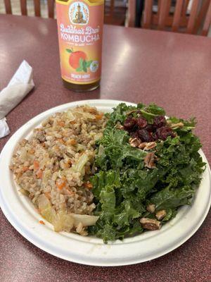 Egg roll for in a bowl and kale power salad