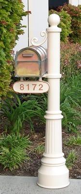 Newport mailbox pole with Westchester Mailbox.