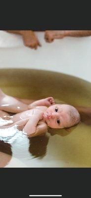 Herbal bath after birth helps in the healing process and is a special bonding time for you and baby.