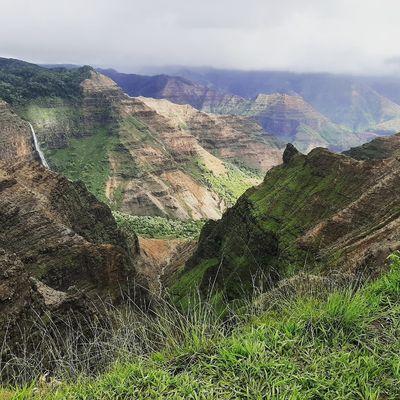 Waimea Canyon waterfall lookout.