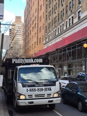 Philly Junk® loading renovation debris in Philadelphia, Pa.