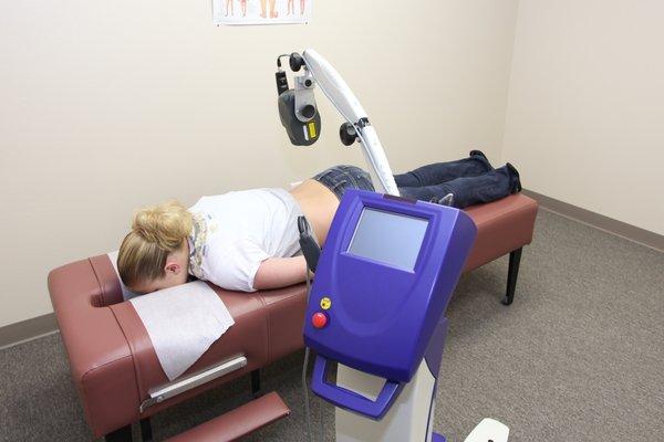 Laser therapy stimulates cellular healing as well as decreases inflammation and pain.