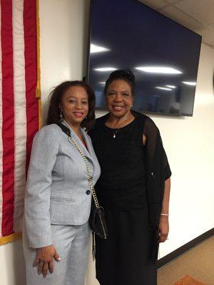 Attorney Dianne Jones McVay with Chief Justice Carolyn Wright of the Texas Fifth Court of Appeals