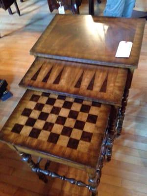 Nesting game table.