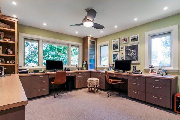 Home office desk and cabinet systems. Design it yourself or let us help!