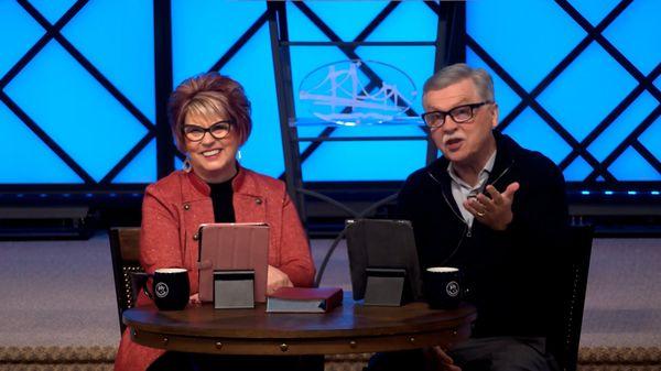 Pastors Mark and Brenda Thomas during Prayer Encounter.