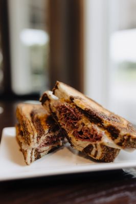 Try the Classic Reuben with house made pastrami on marbled rye.