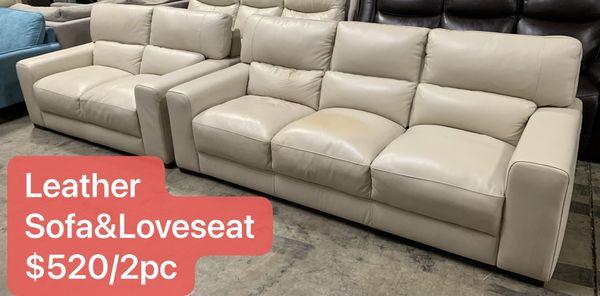 Leather Sofa set: $520/2pc