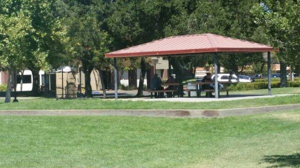 Shaded picnic area