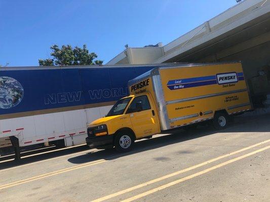 Here is our rented truck that we drove from Portland and now we are just waiting i don't even know for what