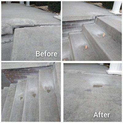 Concrete stair lifting