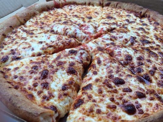 Yummy cheese pizza!