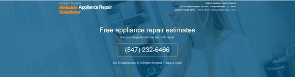 Reliable Appliance Repair Solutions-(847) 232-6466 Friendly and Reliable Appliance Helpers http://www.appliancerepair-arlingtonheightsil.com