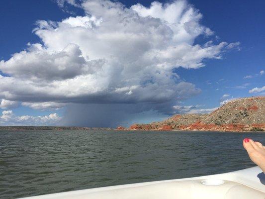 Storm behind the dam