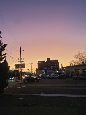 Sunset view from the store.