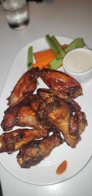 Smoked wings with BBQ sauce...delicious