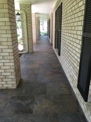 Porcelain tile porches in Lake Jackson.